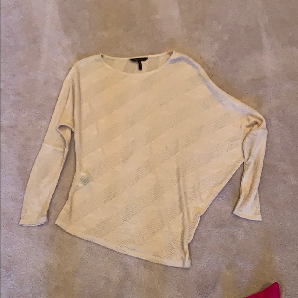 BCBGMAXAZRIA Gold Oversized Long Sleeve Blouse